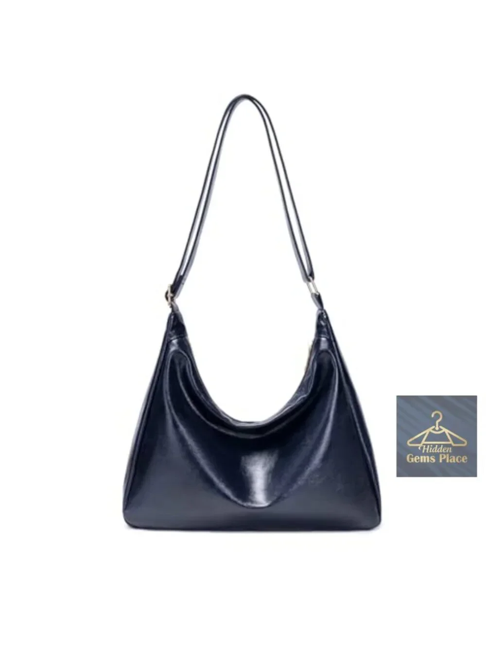 Vegan Leather Hobo Tote Bag, Large Capacity Shoulder Bag, Slouchy Handbag
